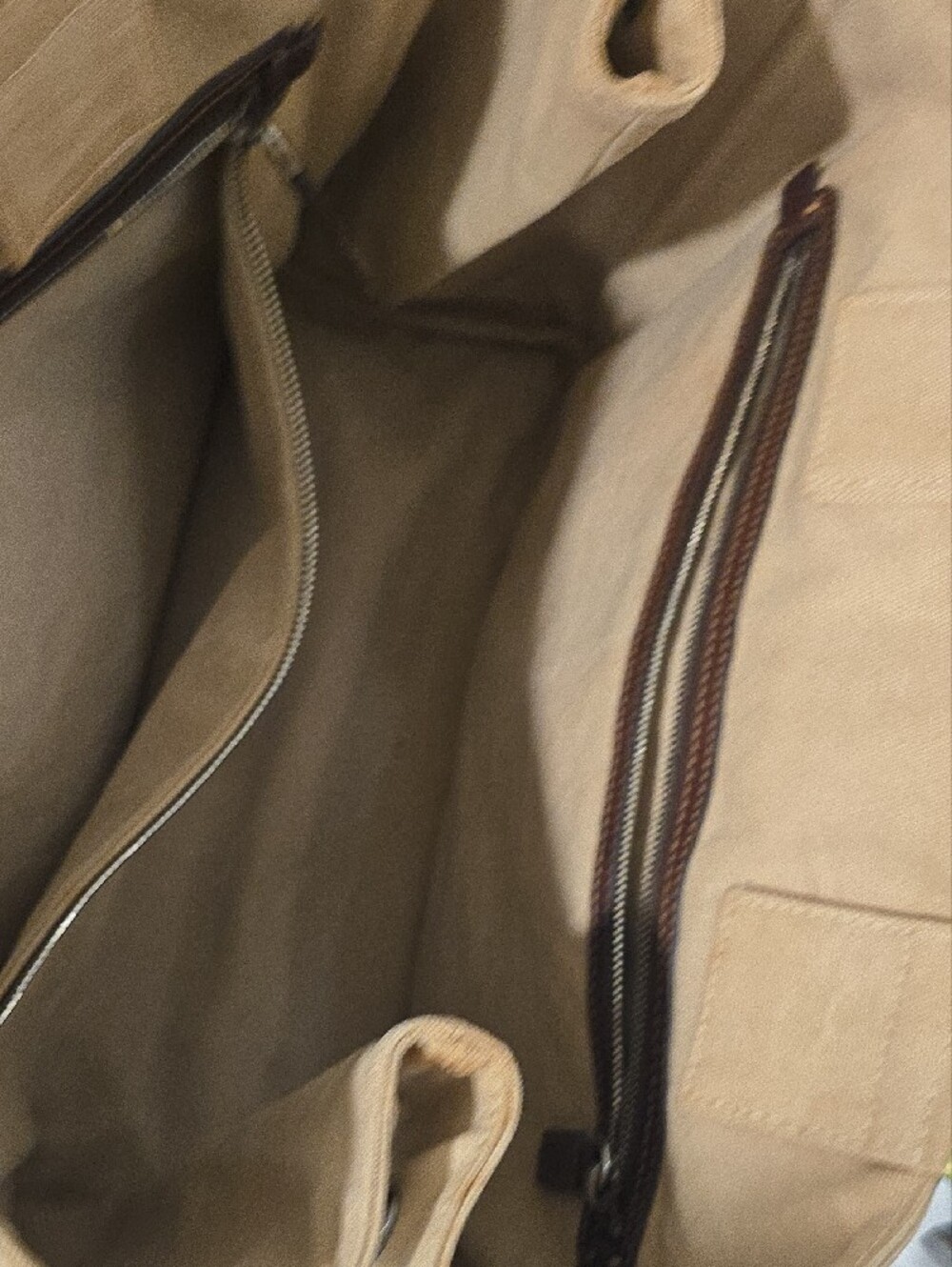 Prada Light Beige Canvas Denim Tote with Top Handles - Picture 8 of 16